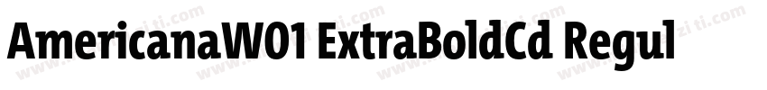 AmericanaW01 ExtraBoldCd Regular字体转换